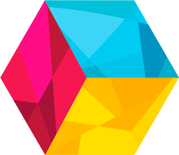 Colorful Geometric Cubes Illustration PNG