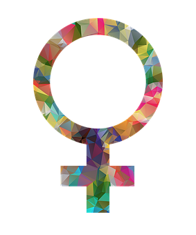 Colorful Geometric Female Symbol PNG