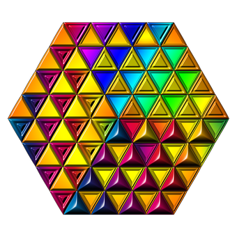 Colorful Geometric Pattern PNG