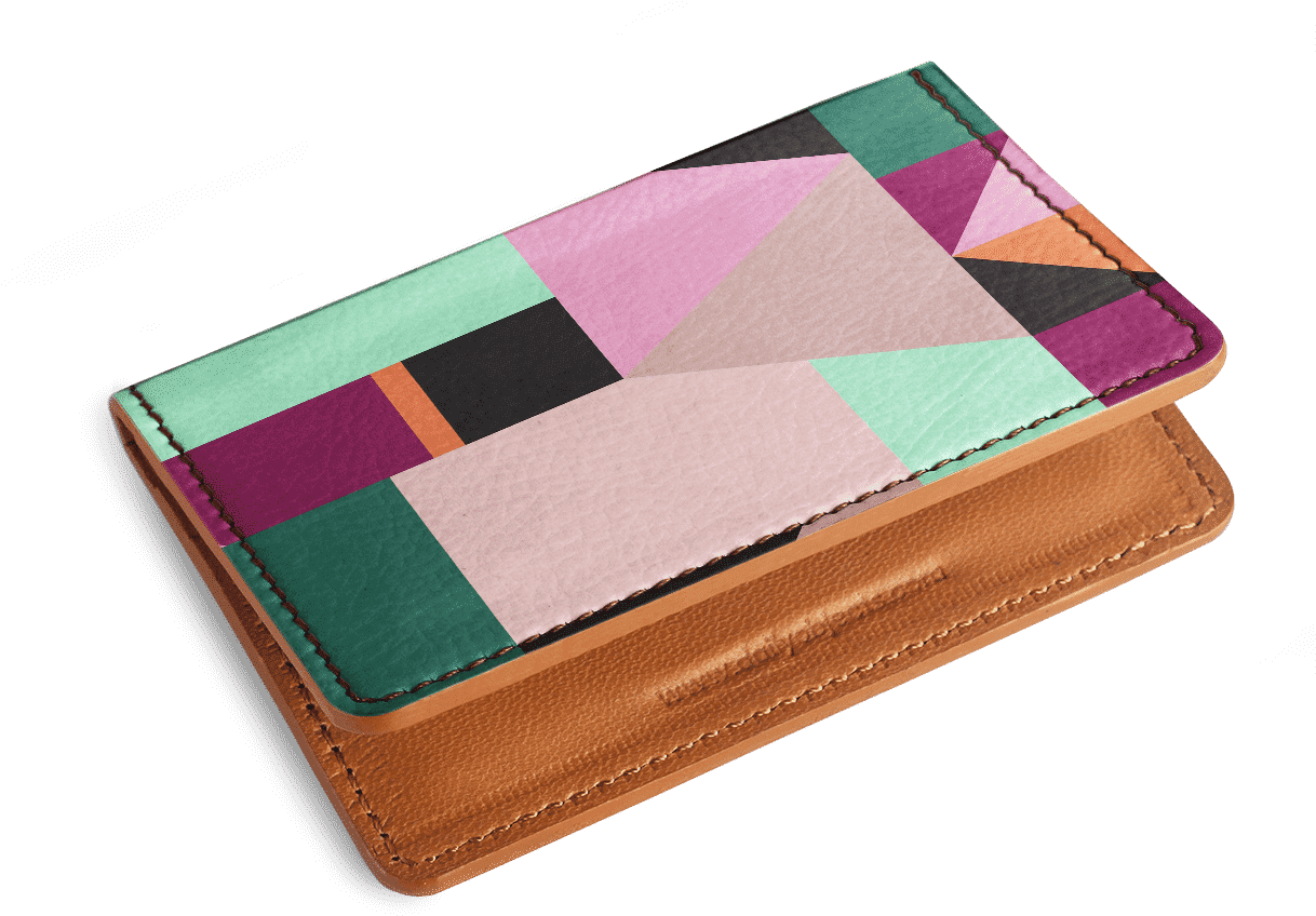 Colorful Geometric Pattern Wallet PNG