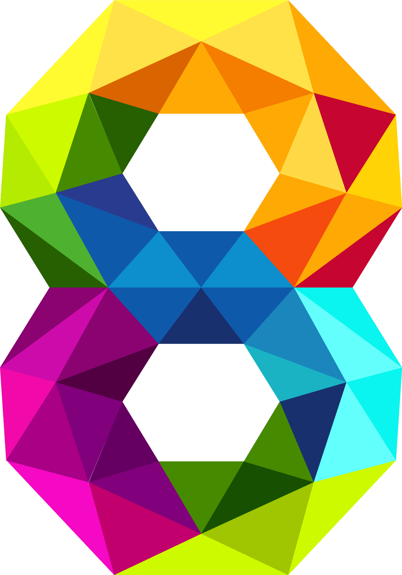 Colorful Geometric Polygon Background PNG