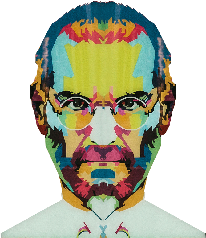 Colorful Geometric Portrait PNG