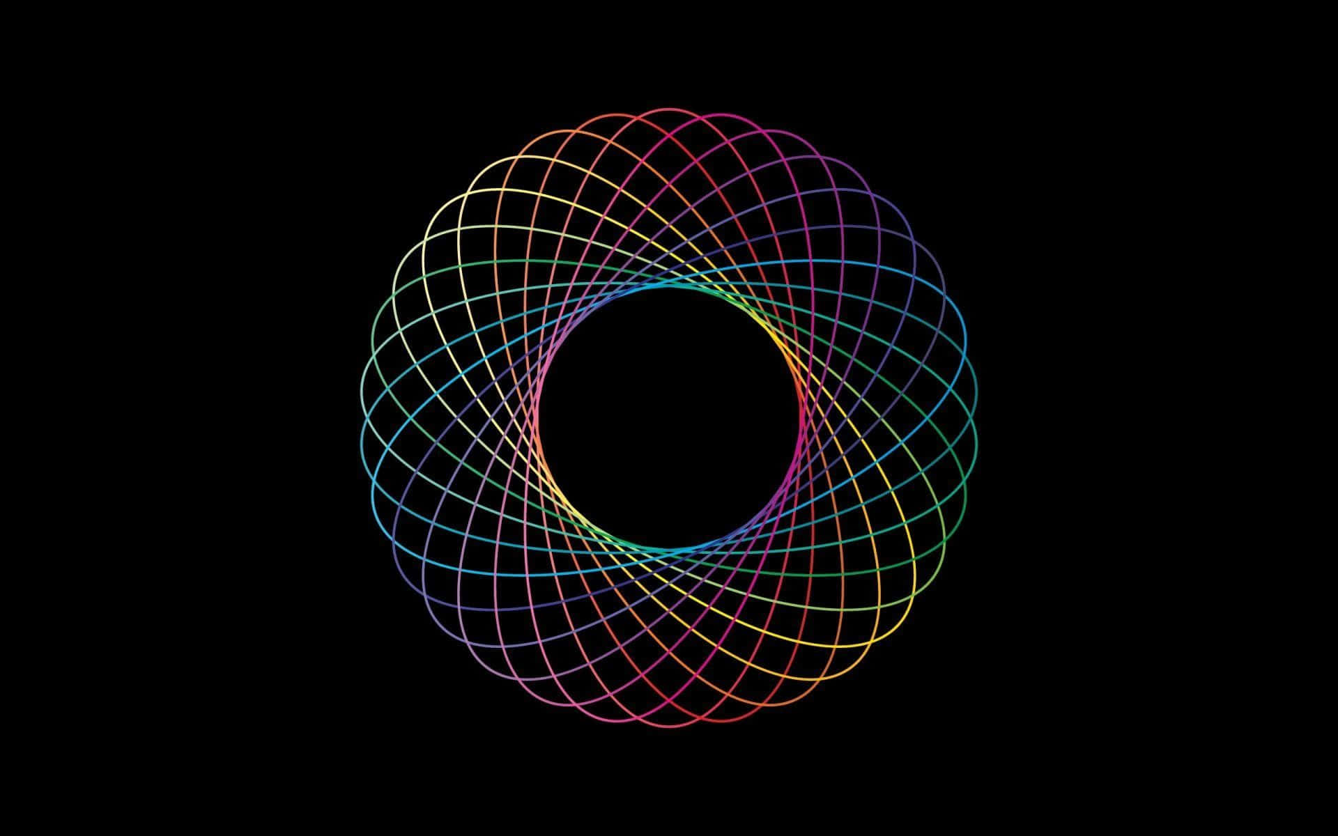 Kleurrijke Geometrische Spectrum Cirkel Achtergrond