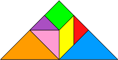 Colorful Geometric Triangle Puzzle PNG