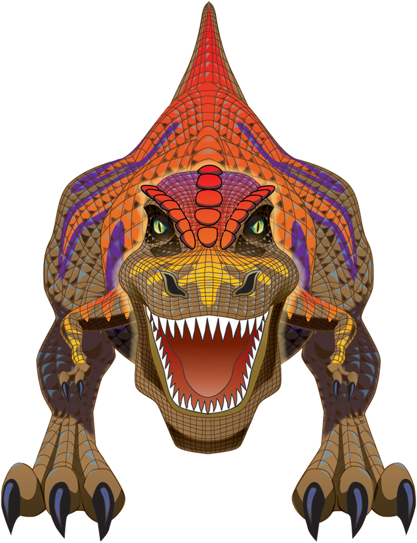 Download Colorful Geometric Tyrannosaurus Rex | Wallpapers.com