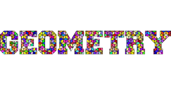 Colorful Geometry Text Design PNG