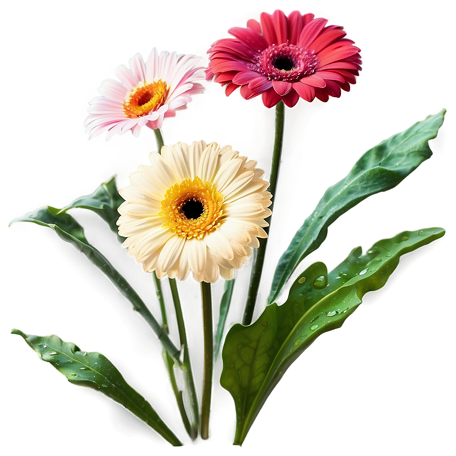 Colorful Gerbera Daisies Png Amk PNG