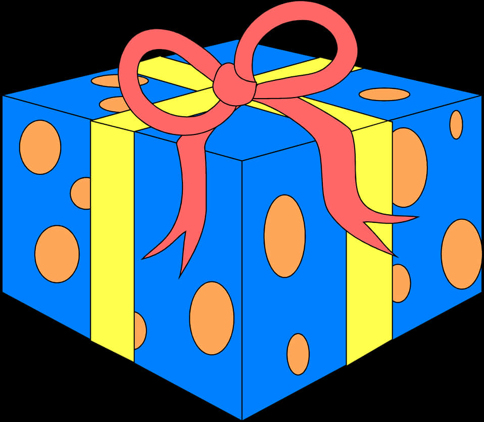 Colorful Gift Box Illustration PNG