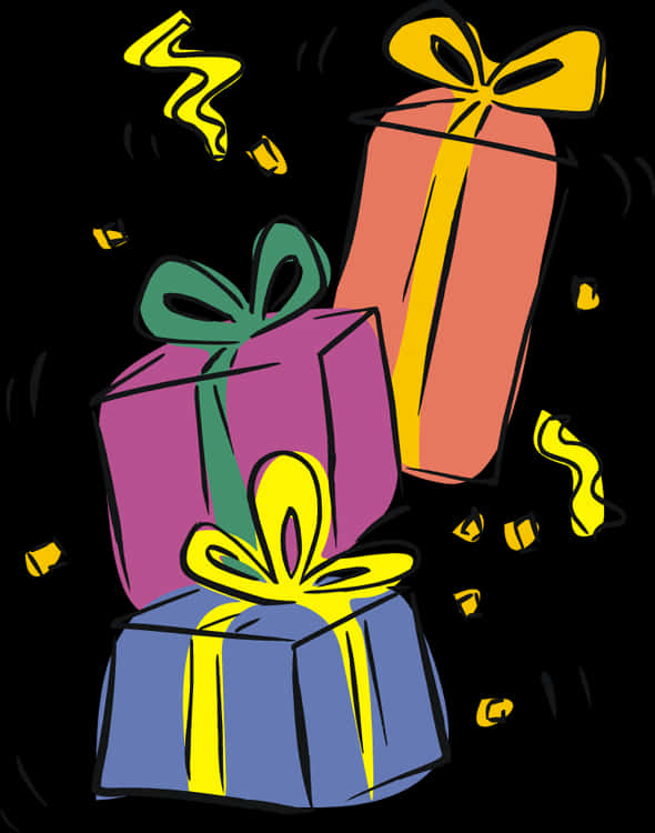 Download Colorful Gift Boxes Celebration Illustration | Wallpapers.com