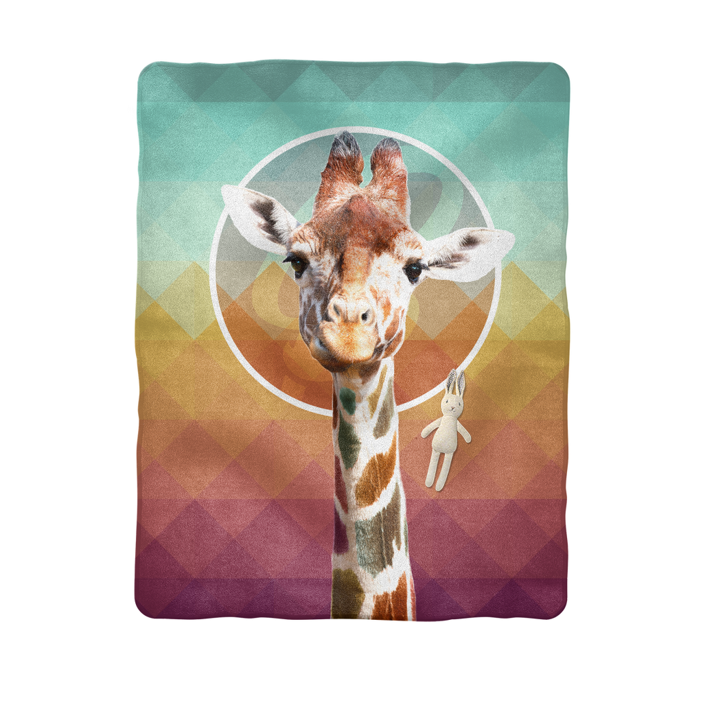 Colorful Giraffe Artwork PNG