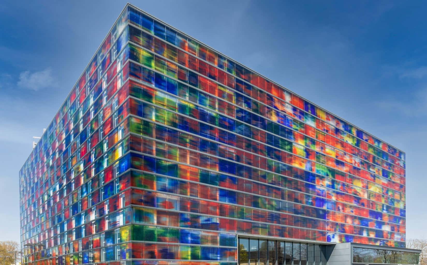 Colorful Glass Building Architecture Wallpaper