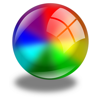 Colorful Glass Sphere Abstract PNG