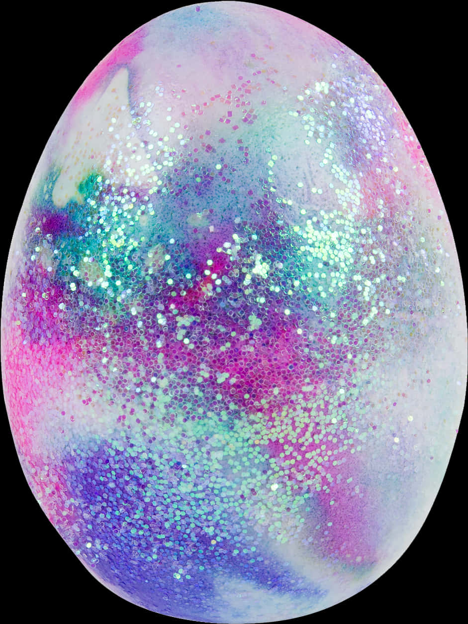 Colorful Glitter Easter Egg PNG