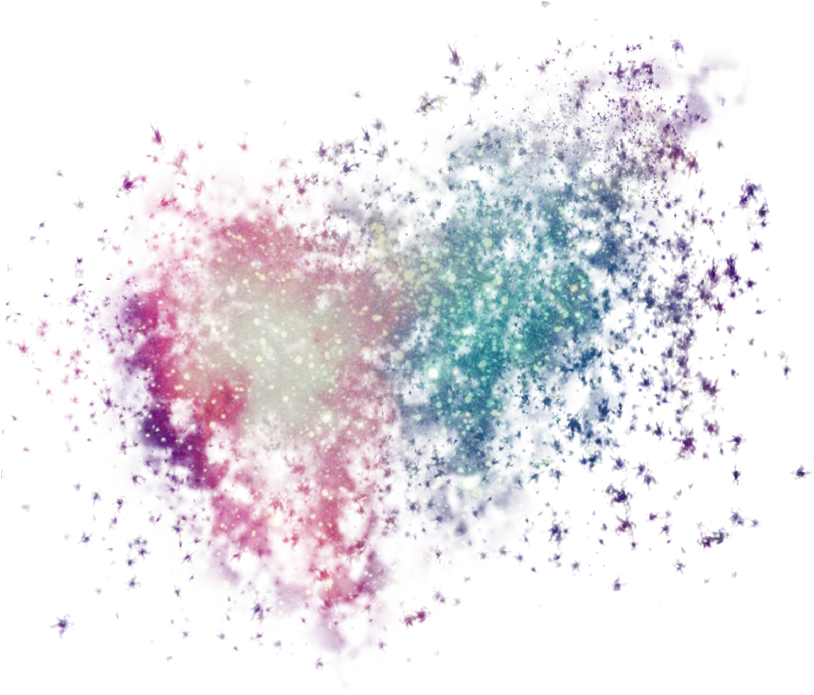 Colorful Glitter Explosion Sticker PNG
