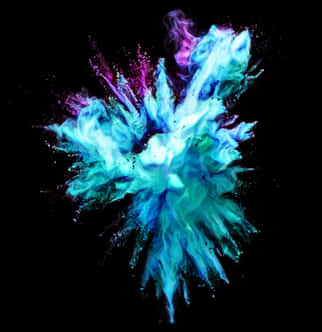 Colorful Glitter Explosionon Black Background PNG