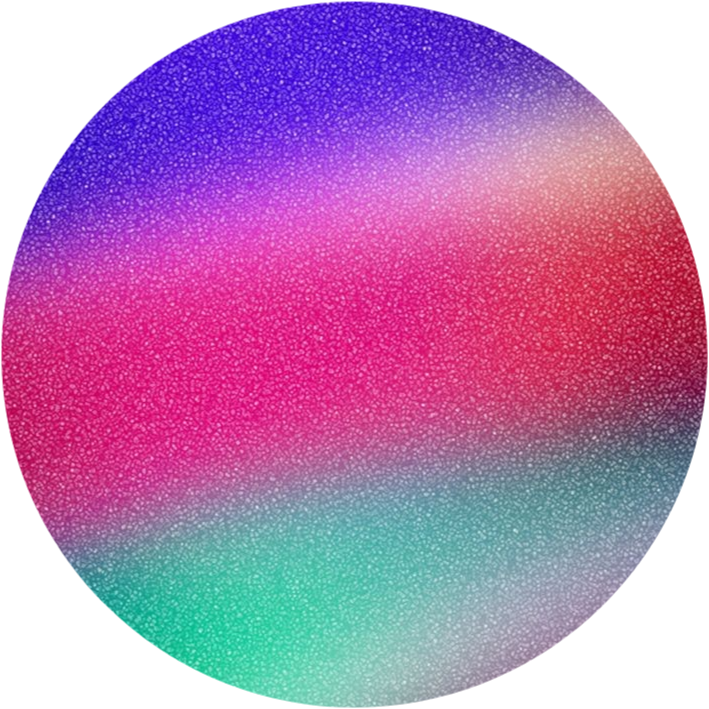 Colorful Glitter Gradient Circle PNG