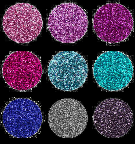 Colorful Glitter Samples Collection PNG