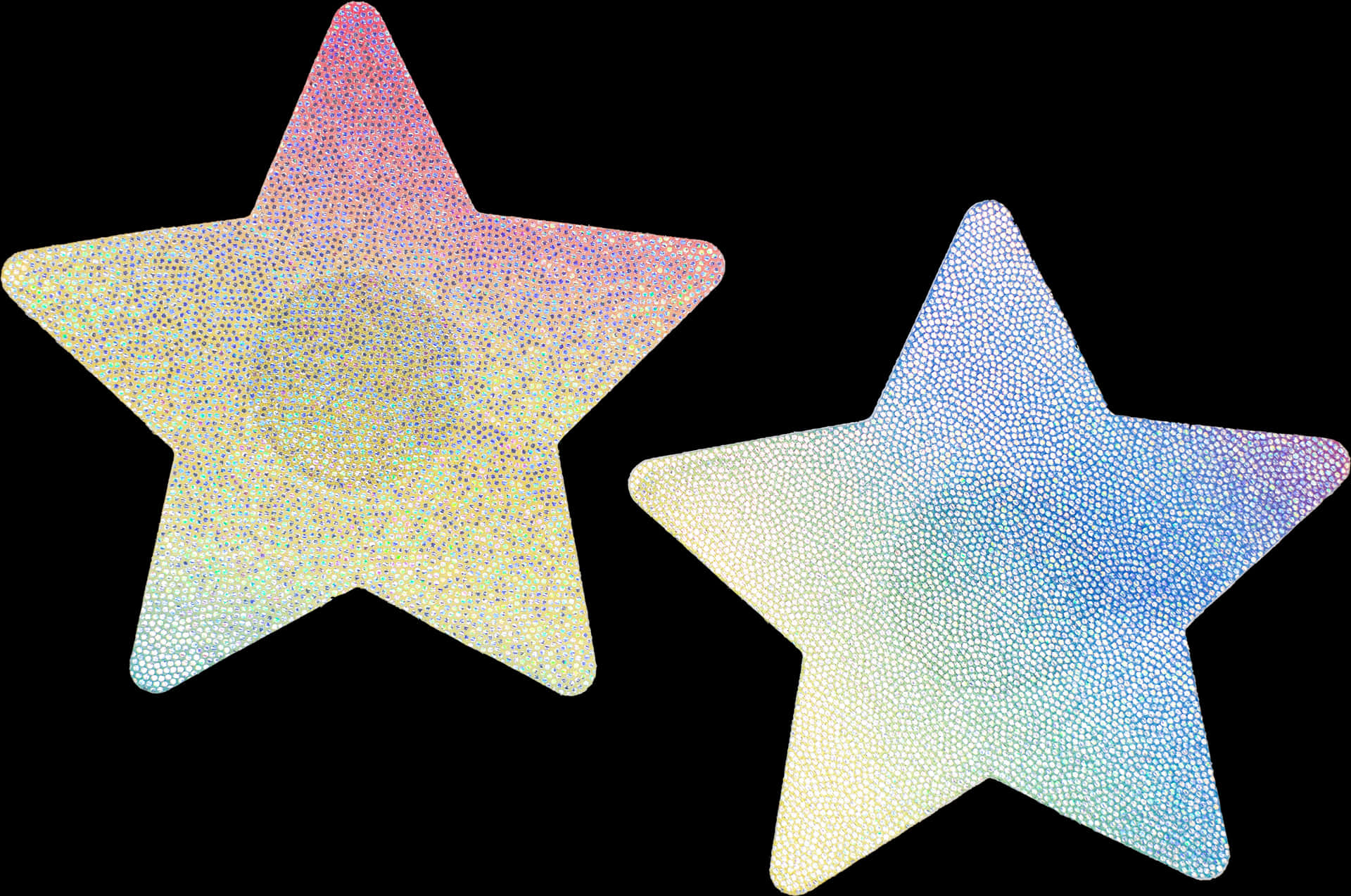 Colorful Glitter Stars Background PNG