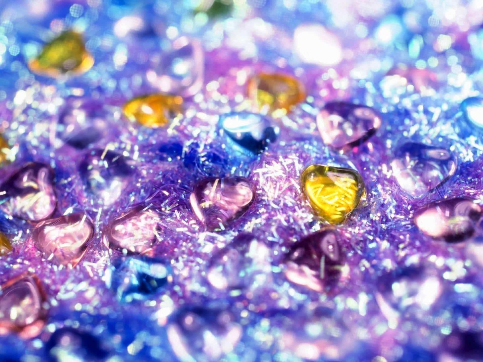 Colorful Glitterand Gems Background Wallpaper