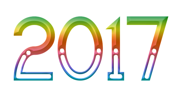 Colorful Gradient New Year2017 PNG