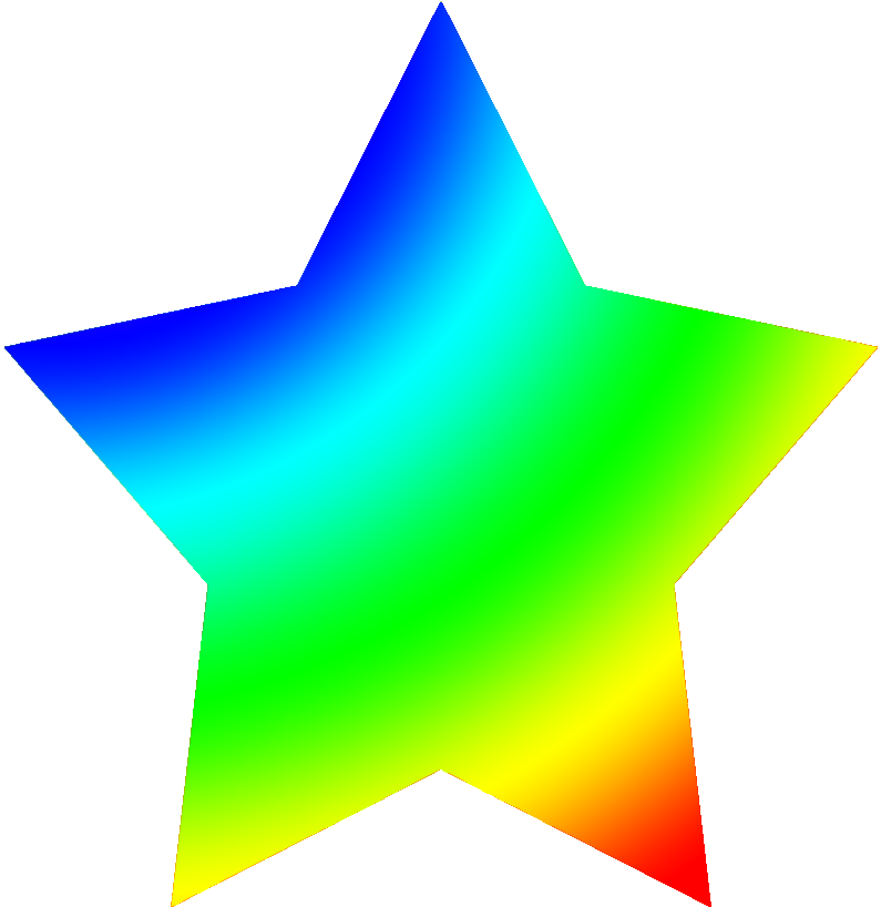 Colorful Gradient Star Clipart PNG