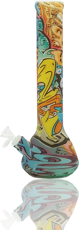 Colorful Graffiti Glass Bong PNG