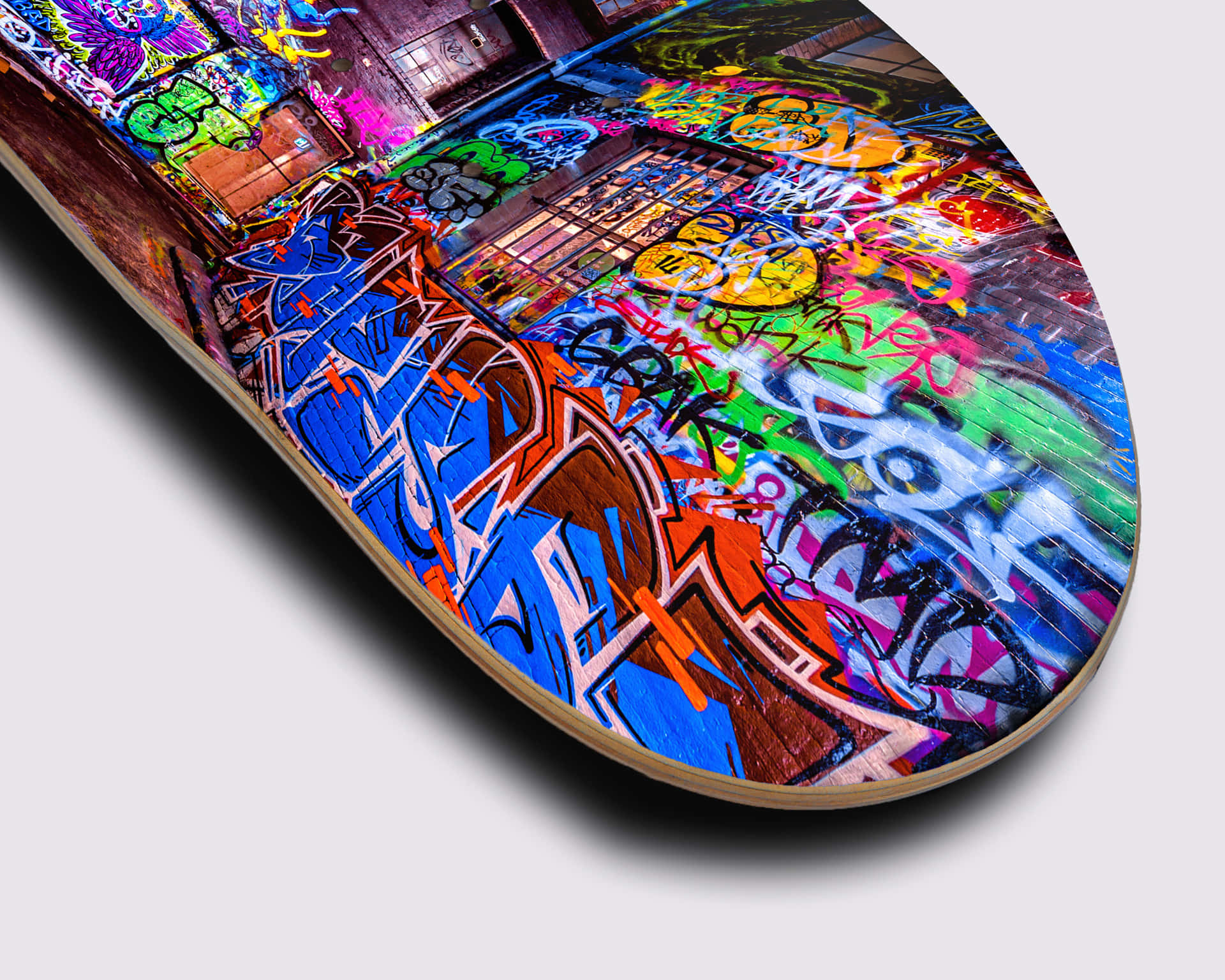 Fargerik Graffiti Skateboarddekk Bakgrunnsbildet