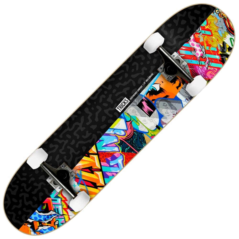 Colorful Graffiti Skateboard Design Wallpaper