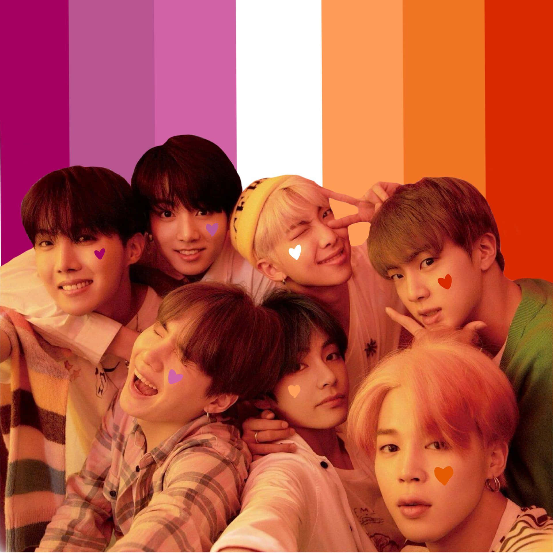 Colorful_ Group_ Selfie Wallpaper