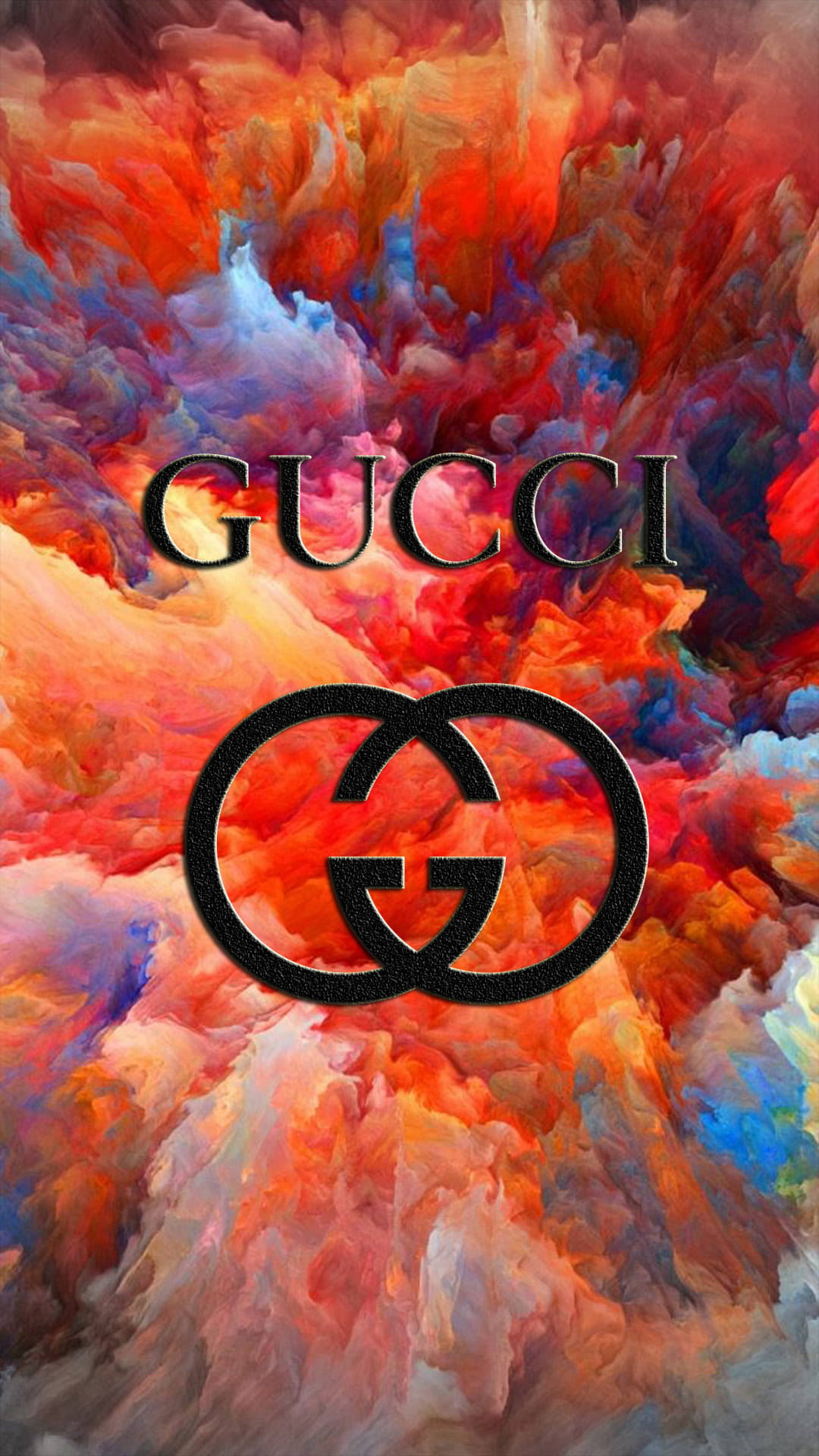 Farverig Gucci iPhone tapet Wallpaper