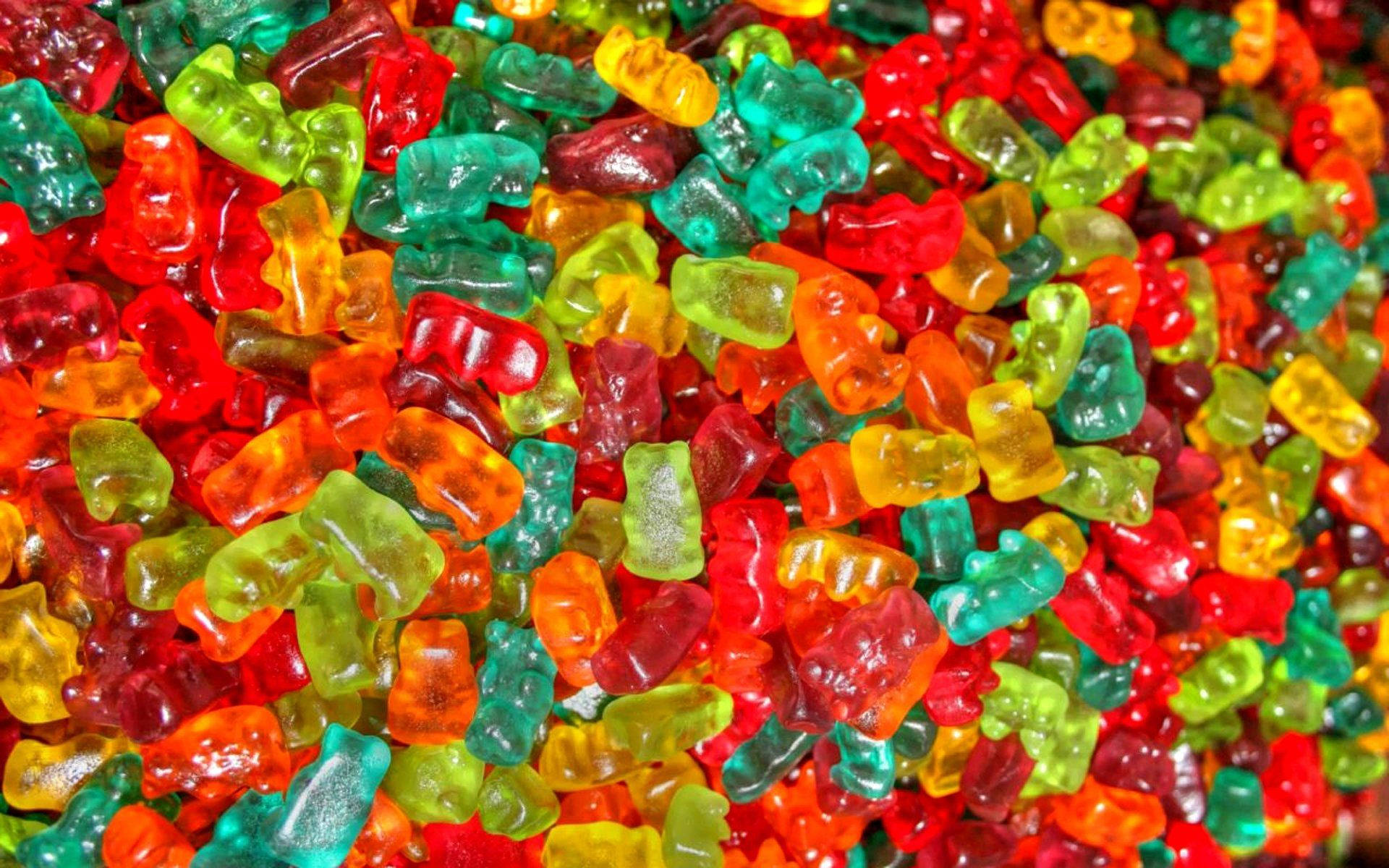 Colorful Gummy Bear Candies Wallpaper