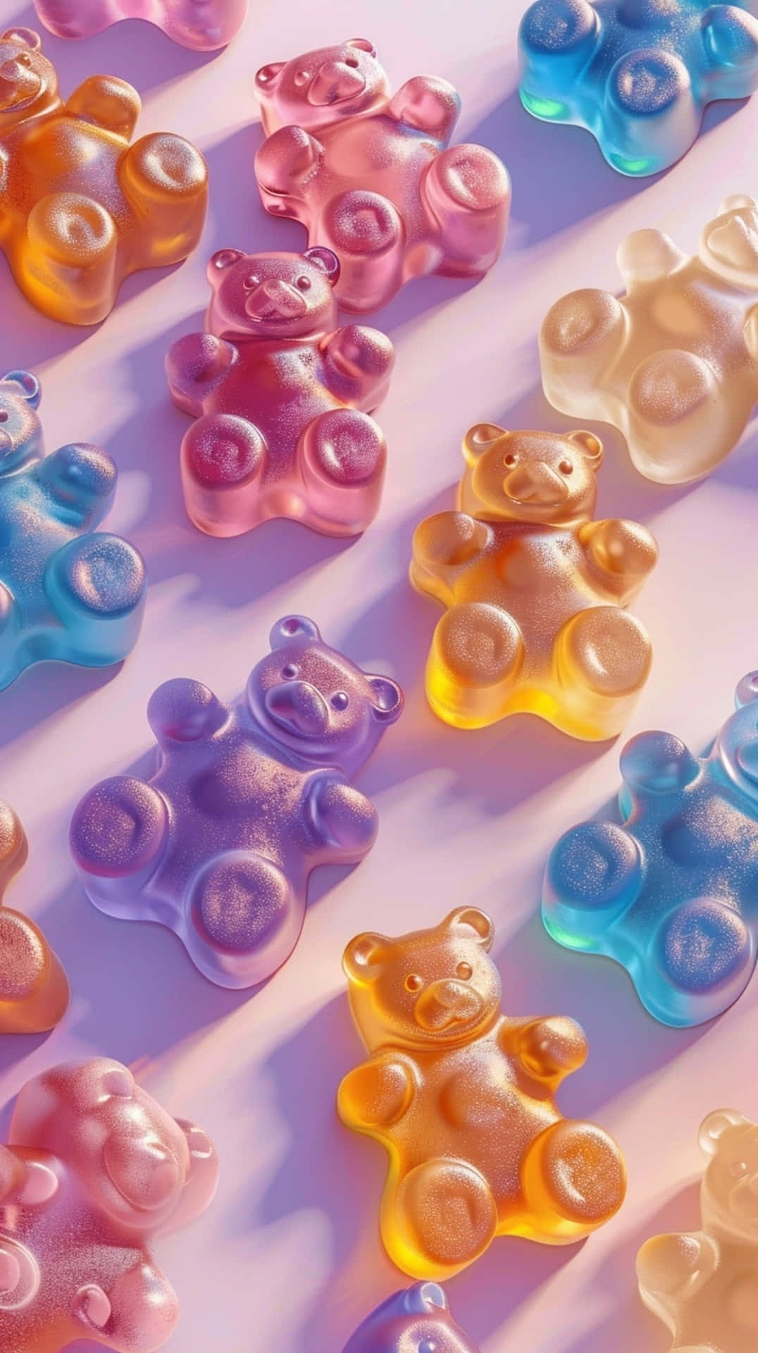 Colorful Gummy Bears Array Wallpaper