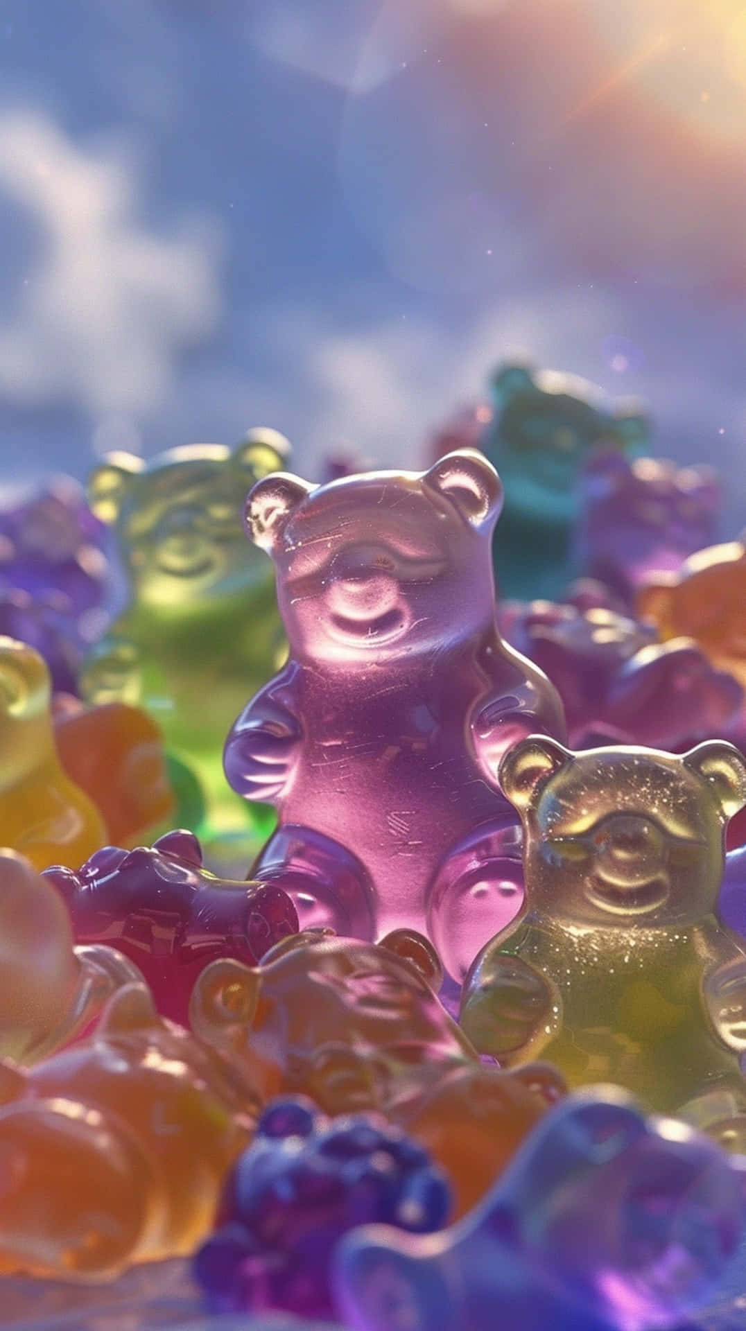 Colorful Gummy Bears Sunlight Wallpaper