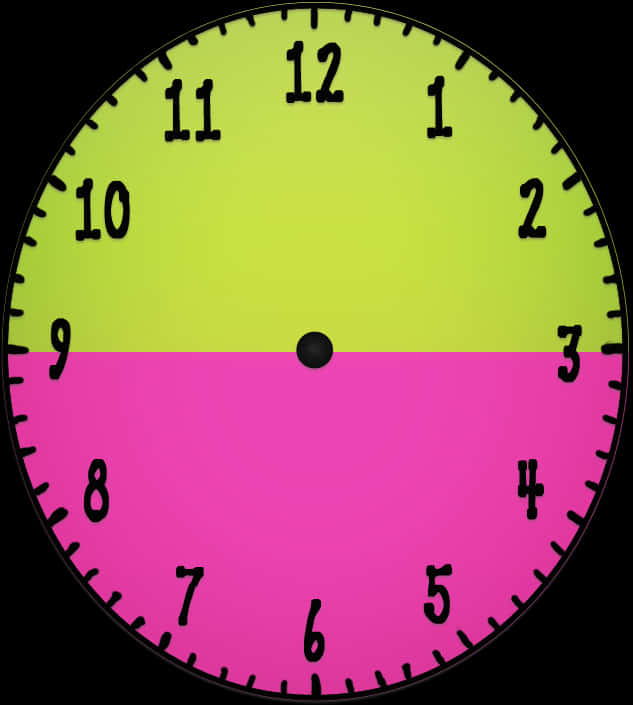 Download Colorful Halfand Half Clock Face | Wallpapers.com