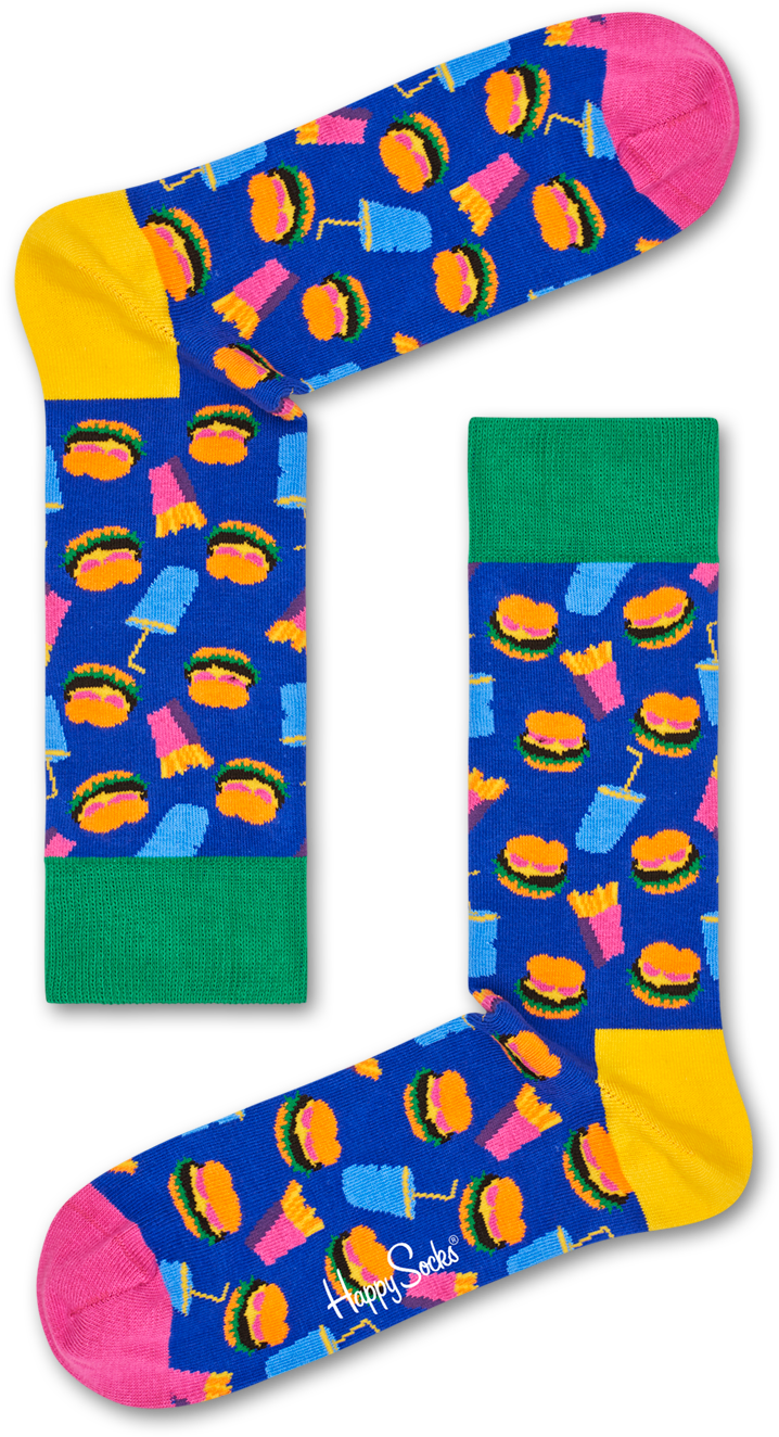 Download Colorful Hamburger Pattern Socks | Wallpapers.com