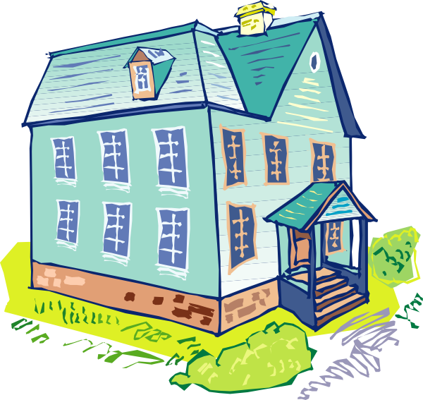 Colorful Hand Drawn House Clipart PNG