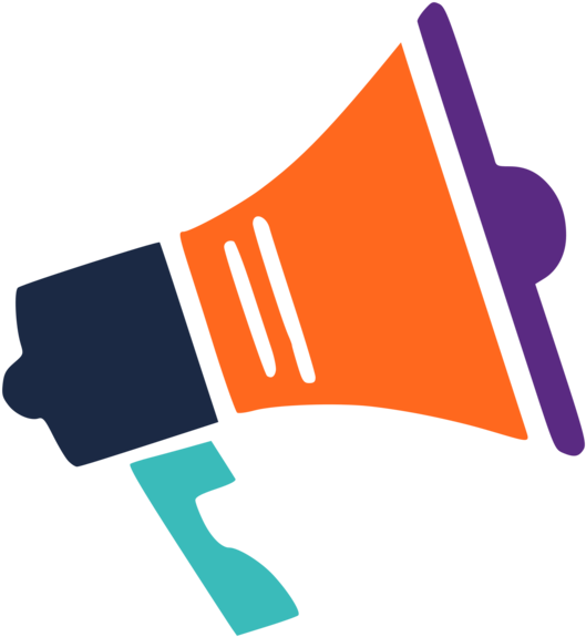 Colorful Handheld Megaphone Icon PNG