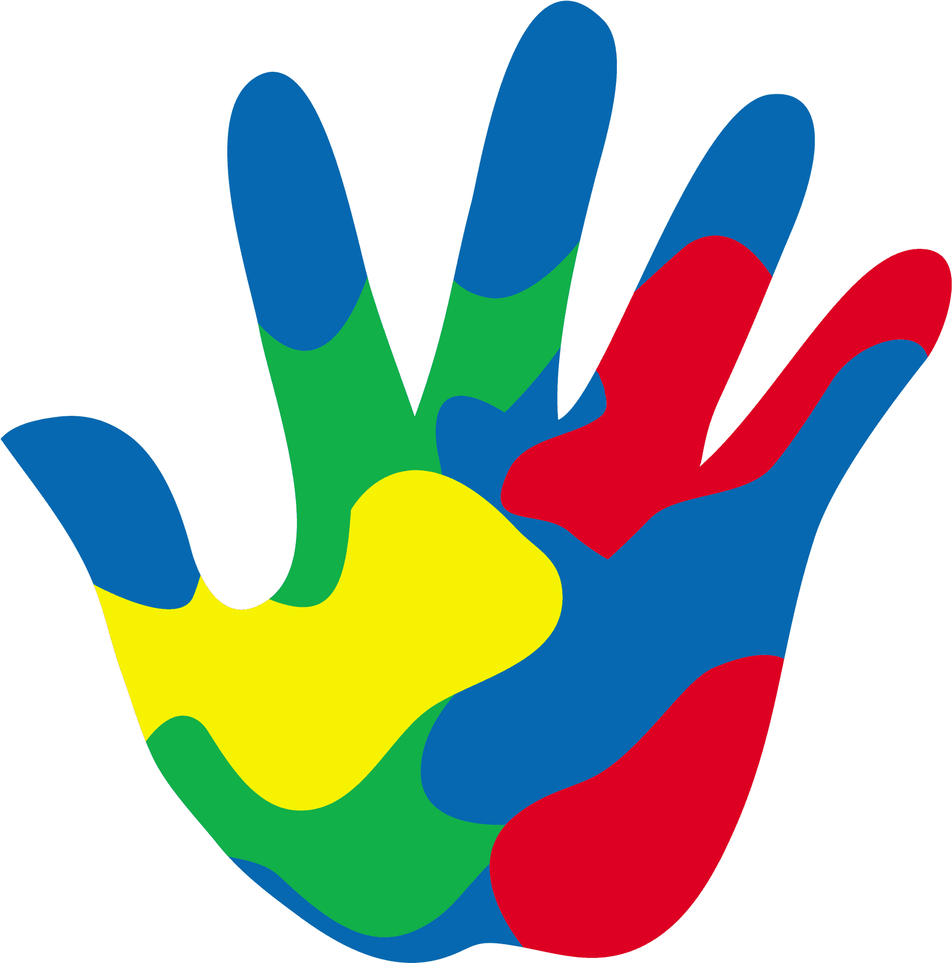 Colorful Handprint Clipart PNG