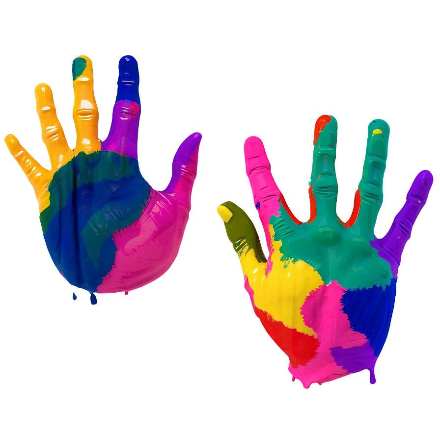 Colorful Handprint Png 51 PNG