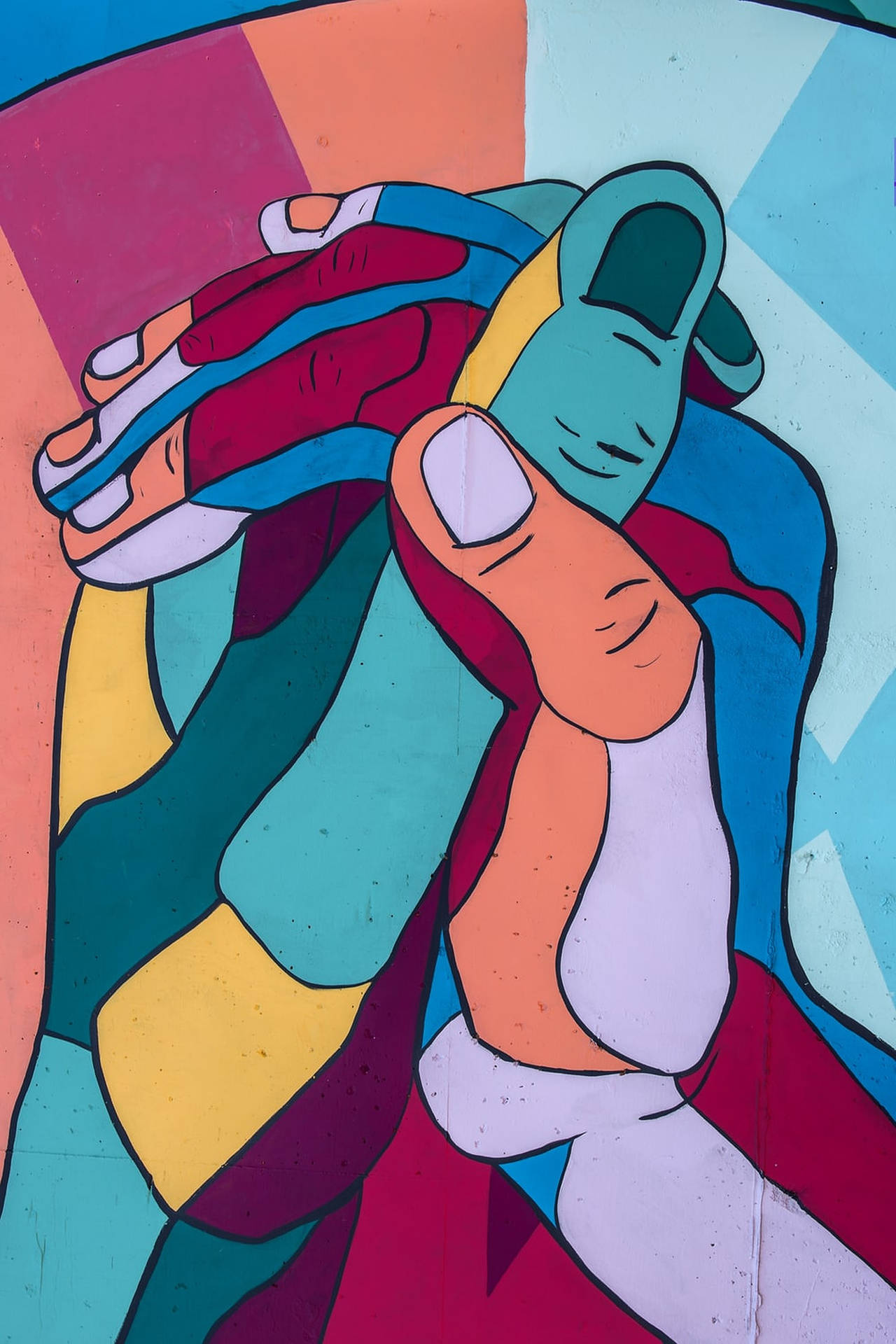 Colorful Hands Love Art Wallpaper