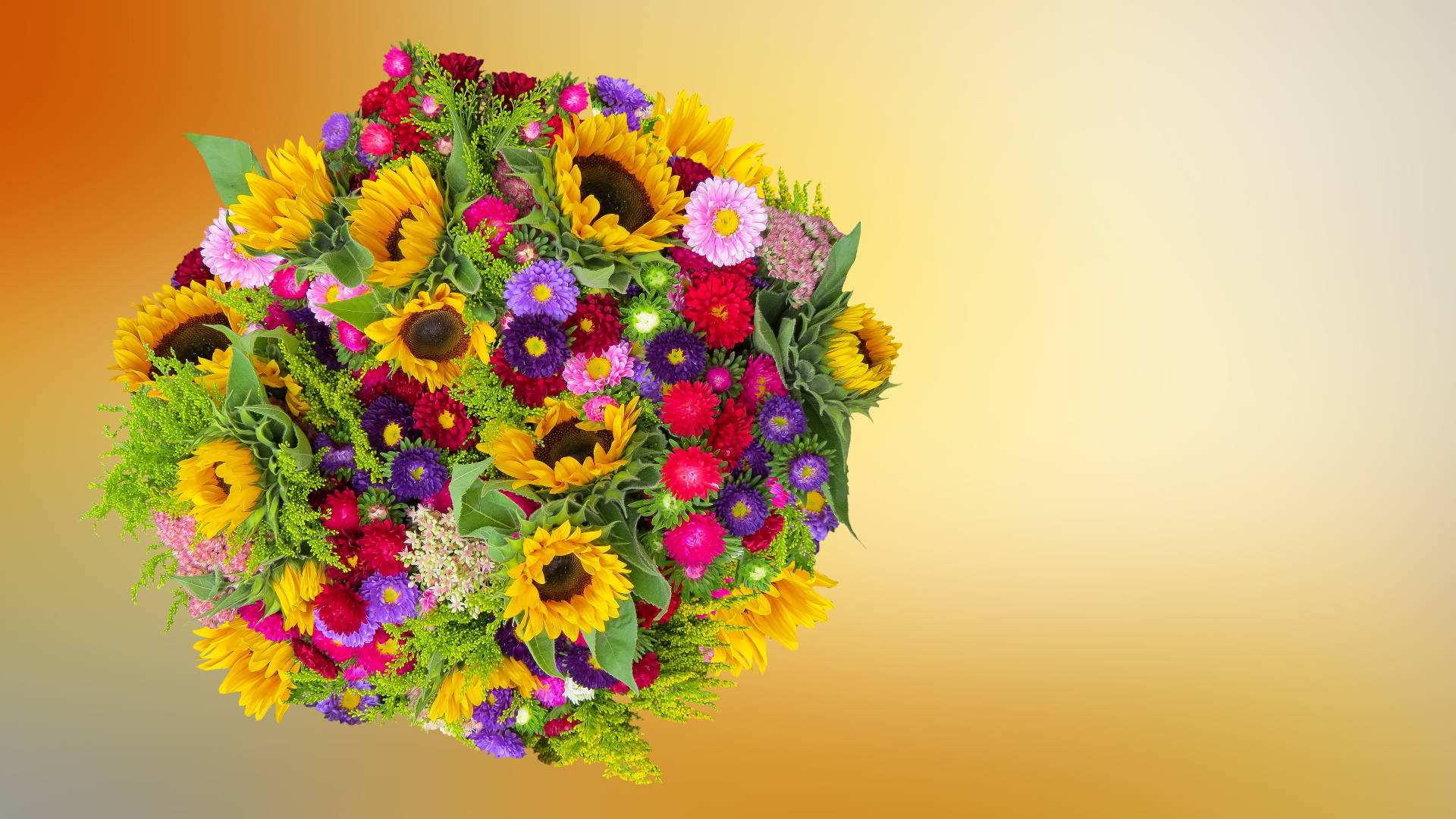 Download Colorful Happy Birthday Flower Ball Wallpaper 
