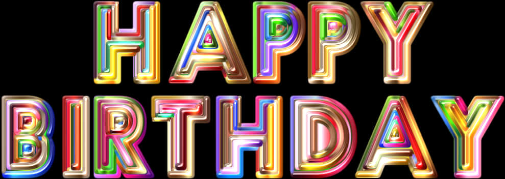 Download Colorful Happy Birthday Text | Wallpapers.com