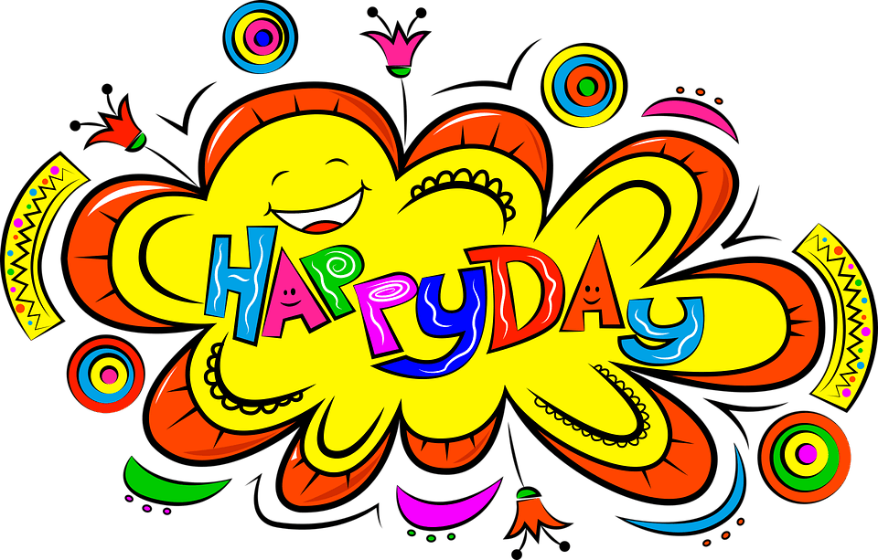 Colorful Happy Day Illustration PNG