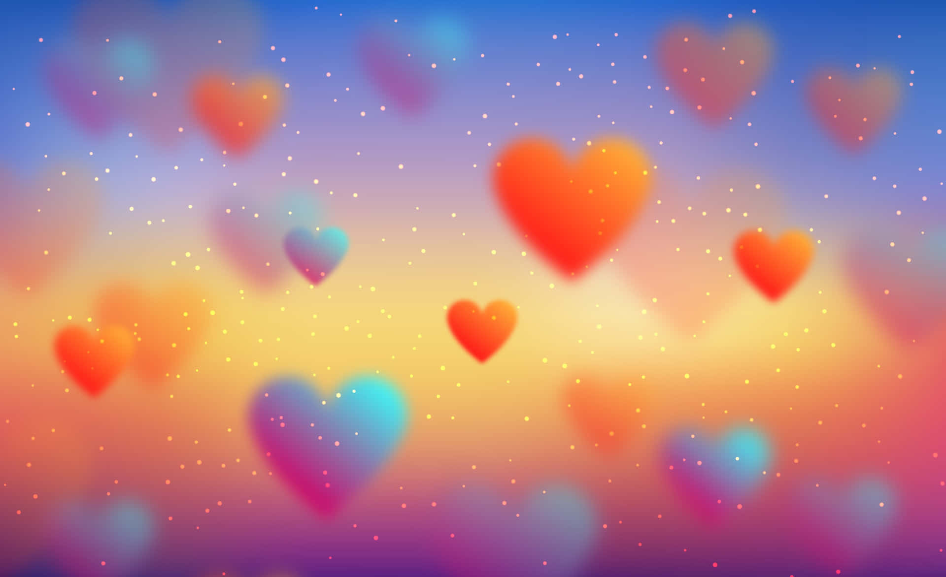 Colorful_ Heart_ Aura_ Background Wallpaper
