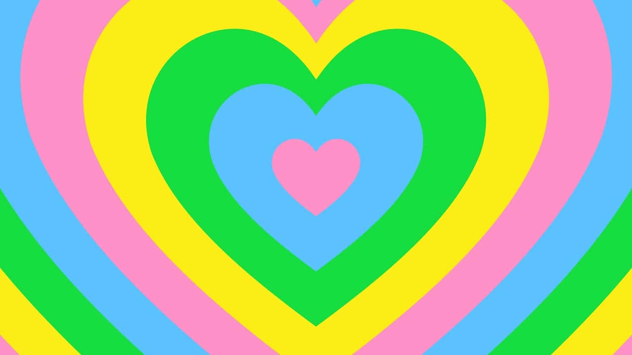 Colorful Heart Aura Background Wallpaper
