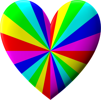 Colorful Heart Valentines Day PNG
