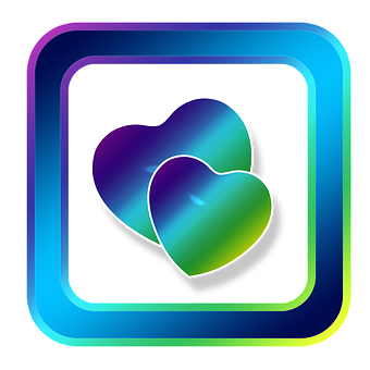 Colorful Hearts Icon PNG
