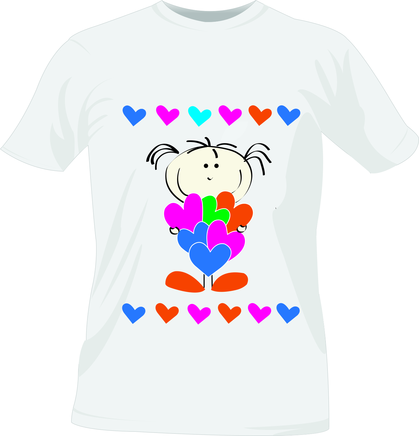 Download Colorful Hearts T Shirt Design | Wallpapers.com