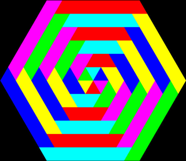 Colorful Hexagon Pattern PNG