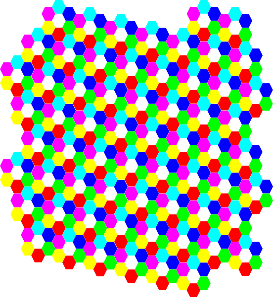 Colorful Hexagon Pattern PNG